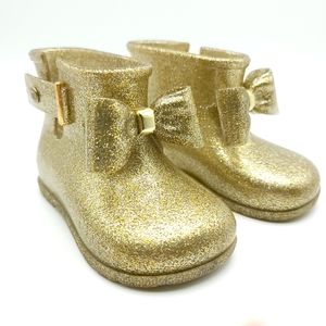 Mini Melissa Sparkly Jelly Rain Boots Toddler Size 8